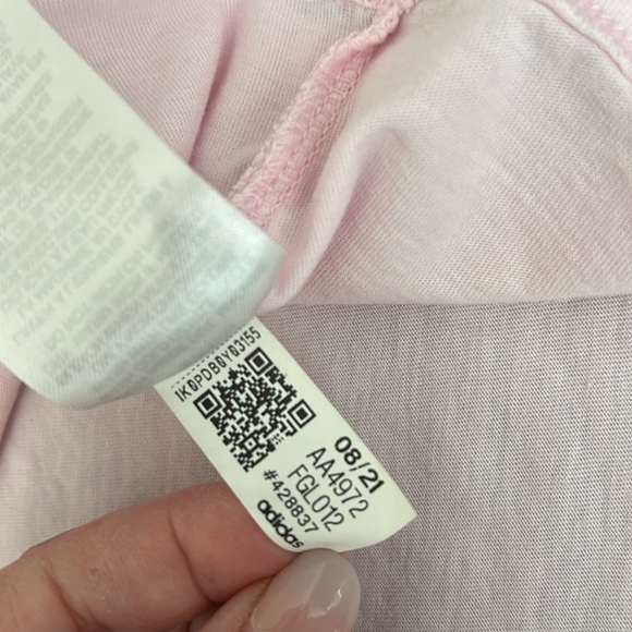 Adidas graphic cropped Tshirt, short sleeve, pink, sz M. 100%Cotton - Picture 8 of 12